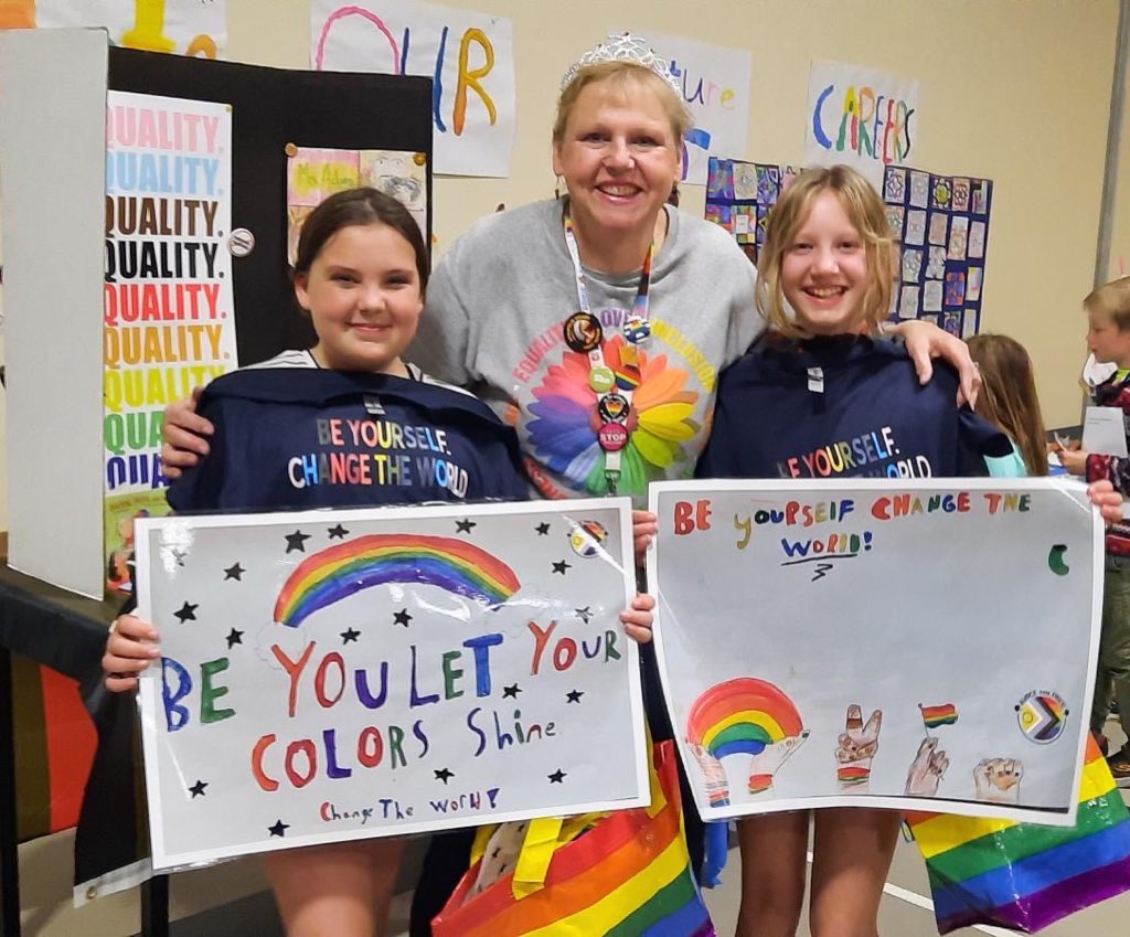 <a href="/AVRCE_NS/">Annapolis Valley Regional Centre for Education</a> Pride Week is this week! What an amazing theme: Be Yourself &amp; Change the World! Students <a href="/SMES01/">St. Mary's Elem</a> see this beautiful display each day in the hallways! Two of our posters were selected from the competition. They are displayed here. <a href="/MrsAdam32836385/">@Mrs.AdamsAVRCE(she/her)</a> <a href="/AVHealthySchool/">AVRCE Healthy School Communities</a>