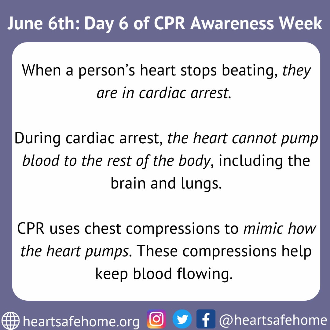 HeartSafehome's tweet photo. This is why CPR is so critical -- It mimics the heart pump motion in order to keep the heart pumping until medical help arrives!

#heartsafehome #heartsafe #livingstoncountymi #washtenawcountymi #michigan #uofmichigan #cpr #cprawareness https://t.co/mq5atXu2S4