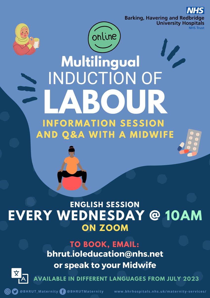 BHRUT Maternity (@bhrut_maternity) on Twitter photo We will be holding weekly online information sessions regarding Induction of Labour from the 15th of June!
Email BHRUT.ioleducation@nhs.net for the link to join if you are having an induction, or if you would just like to know more.
<a href="/BHRUT_NHS/">BHRUT NHS ๐ฅ</a> We will be holding weekly online information sessions regarding Induction of Labour from the 15th of June!
Email BHRUT.ioleducation@nhs.net for the link to join if you are having an induction, or if you would just like to know more.
<a href="/BHRUT_NHS/">BHRUT NHS ๐ฅ</a>