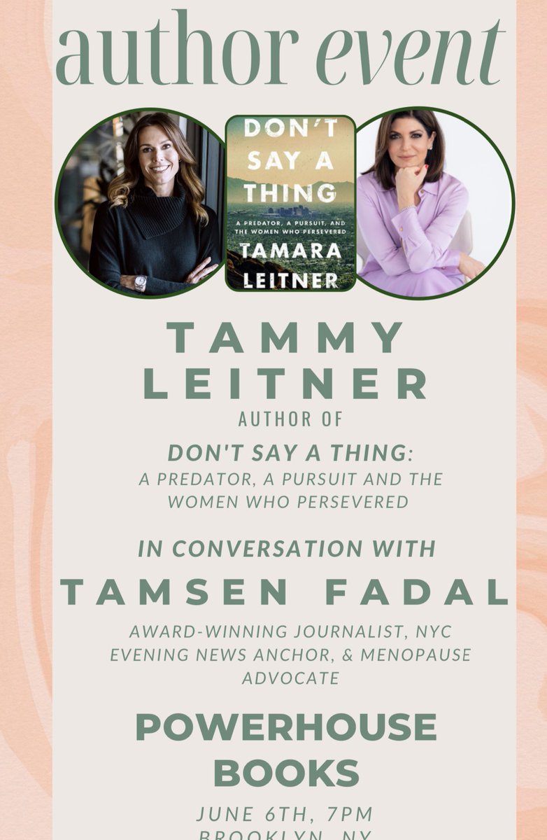 I’ll be in at @powerHouseBooks in Brooklyn tonight at 7pm with the one-and-only @tamsenfadal talking about my book #DontSayaThing. Hope to see you there!