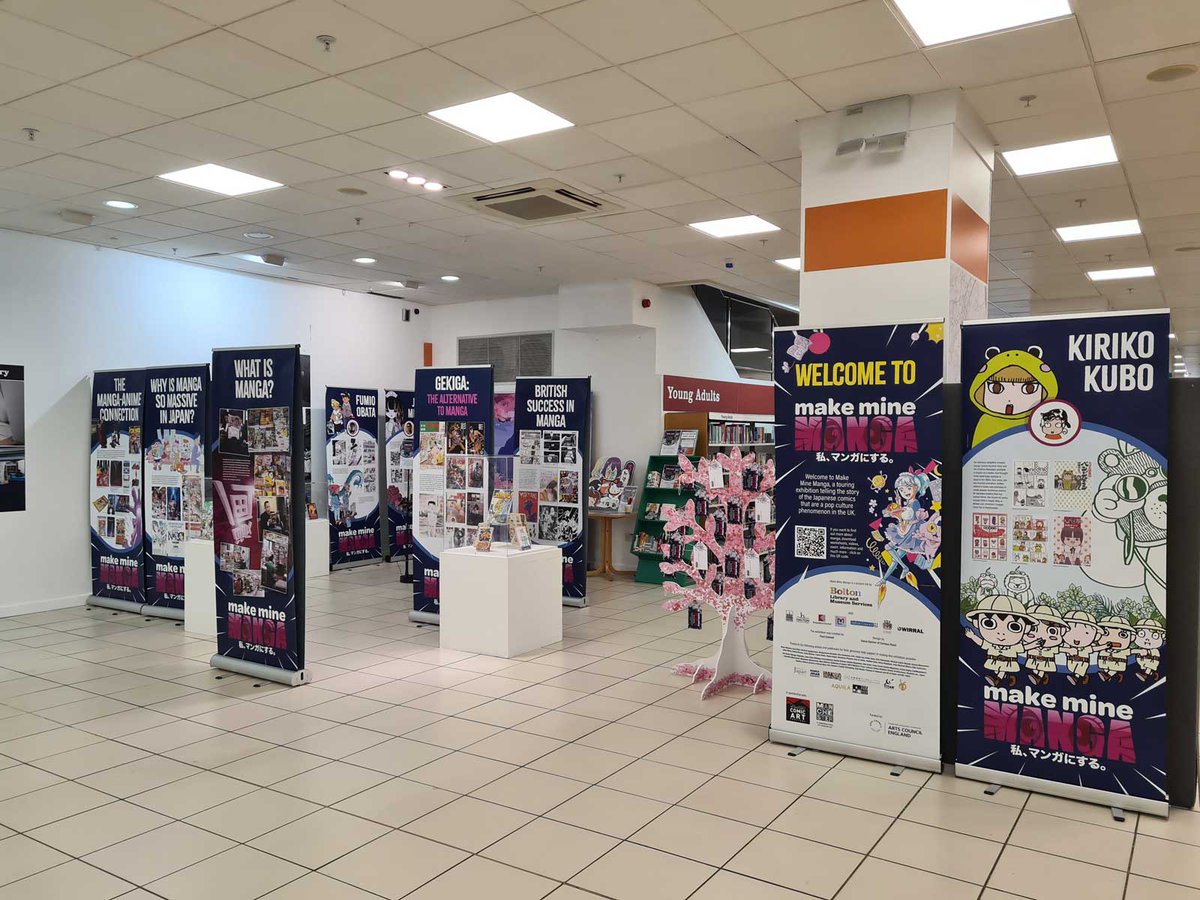 Lakes International Comic Art Festival (@comicartfest) on Twitter photo Here's some pictures of the "Make Mine Manga" exhibition at Bolton Library, which is touring the North West of England in coming months. More info and manga-related resources: comicartfestival.com/make-mine-manga Delighted to be part of this <a href="/MCRCityofLit/">Manchester City of Literature</a> <a href="/ace_national/">Arts Council England</a> <a href="/paul_gravett/">Paul Gravett</a> Here's some pictures of the "Make Mine Manga" exhibition at Bolton Library, which is touring the North West of England in coming months. More info and manga-related resources: comicartfestival.com/make-mine-manga Delighted to be part of this <a href="/MCRCityofLit/">Manchester City of Literature</a> <a href="/ace_national/">Arts Council England</a> <a href="/paul_gravett/">Paul Gravett</a>