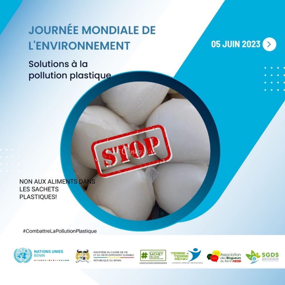 Dites non aux aliments dans les sachets plastiques! Rejoignez le mouvement, aidez-nous à #CombattreLaPollutionPlastique en cette #JournéeMondialeDelEnvironnement #CafeEnvironnement
#vnubenin