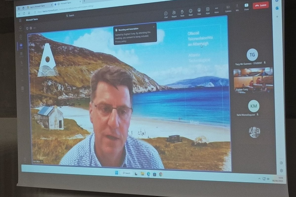 MOCHAS_PRTP's tweet image. Session 1 #MOCHAS_PRTP Welcome to Summer School @ATUDonegal_ by @atu_ie VP for Research Dr. @RAOfficer on behalf of President @OFlynnATU.