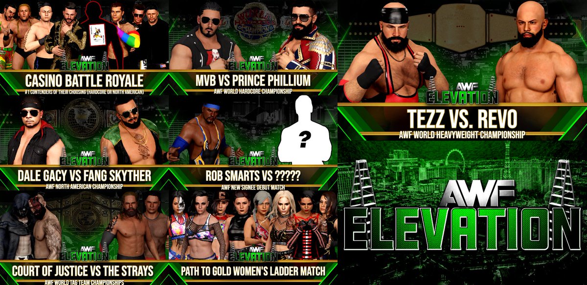 NorthAmericanPW's tweet photo. 🪜AWF Elevation Night #2
💼LIVE TONIGHT - 5:30pm/ET 
➡️https://t.co/jVimo62lP4

7 STACKED matches are set for night number 2 of #AWFElevation. Title matches, mystery opponents, Triple XP earnings, AND MORE! https://t.co/WruH7d8Vj6