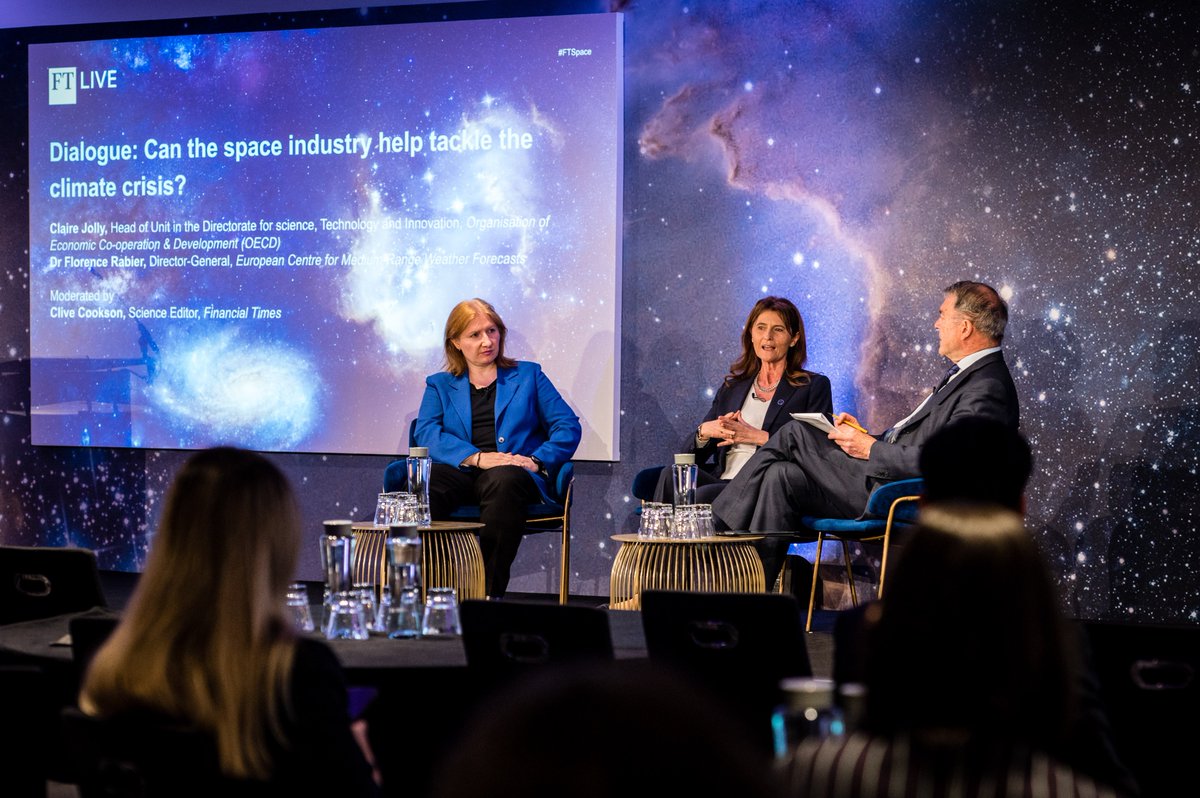ftlive's tweet photo. @blueorigin @UBS @ViasatInc @ViaSpaceHLDGs Amid rising temperatures, the extent to which space exploration can save our planet is a subject of debate.
Claire Jolly, of @OECD and Dr. Florence Rabier, of @ECMWF help us explore the compelling business case for investment from an ESG perspective.
#FTSpace https://t.co/vEBZho5n6G