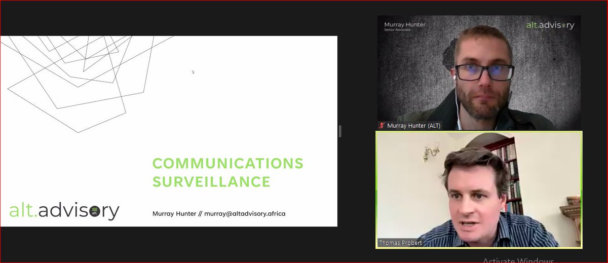 Dr Dorcas B LLD. (UP) (@basimanyaned) on Twitter photo #AHRC2023_APOC Now looking at surveillance and its impact with
Mr Murry Hunter Senior Associate
ALT Advisory <a href="/altadvisory/">ALT Advisory</a> #AHRC2023_APOC Now looking at surveillance and its impact with
Mr Murry Hunter Senior Associate
ALT Advisory <a href="/altadvisory/">ALT Advisory</a>