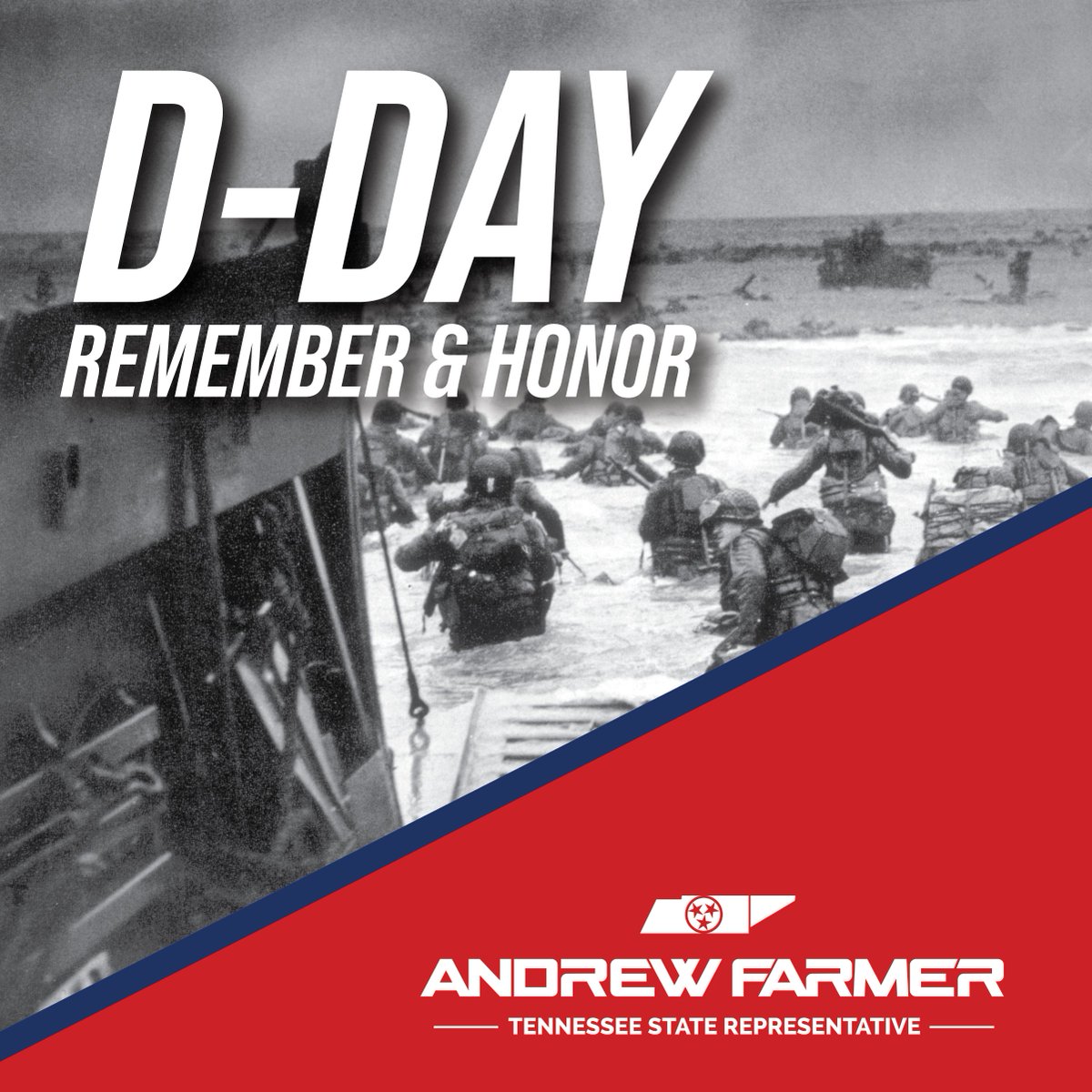 RepAndrewFarmer's tweet image. On June 6th, 1944 American and Allied troops stormed the beaches of Normandy to fight for freedom and democracy across the world. We will never forget the unimaginable sacrifice made by the men who faced and conquered evil on D-Day.