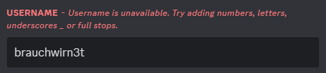 LinkMorganM's tweet photo. @discord your username system is broken! there is no way in *hell* two people with this username exist, let alone anyone who joined in 2015 and still uses your service. bring back denominators. no one likes this change and the system isn't even functional https://t.co/7Qfbe3Iw9S