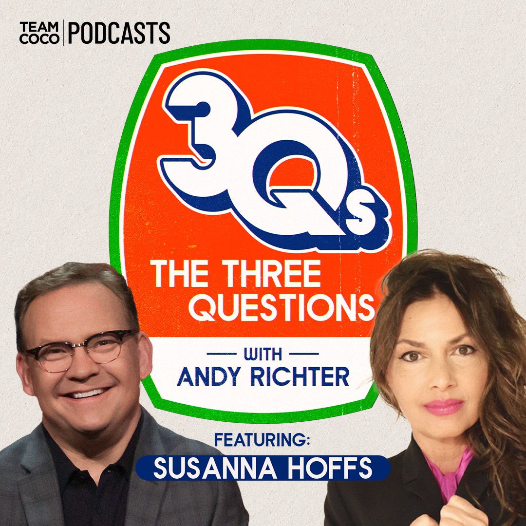 TeamCoco's tweet photo. Singer, author, and actress @SusannaHoffs joins @AndyRichter on today’s #ThreeQuestions! They discuss her work in the legendary pop rock band @OfficialBangles, the recent release of her debut novel, growing up in 1960’s Hollywood, and much more. Listen: https://t.co/w6qeyqU09X https://t.co/PXcrEiByEw