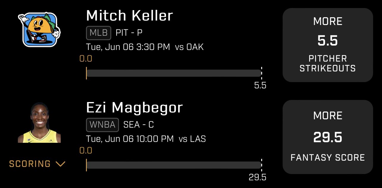 NatePicks on Twitter "🏀 WNBA PrizePicks Picks 06/06/23 🏀 🌮 Mitch