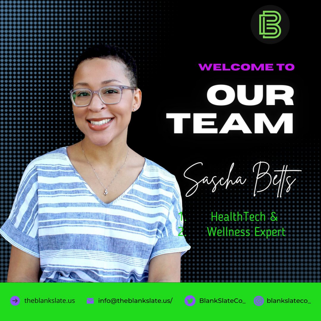 Welcome Sascha Betts to @BlankSlateCo_ as our HealthTech & Wellness Expert! With 15 years of experience, she is a Ph.D. candidate, published author, and researcher who has shared her thesis on holistic education on international stages. #WelcomeSascha #HolisticLearning