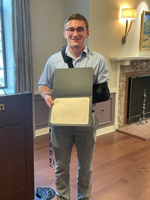 Our own Troy Fisher was the recipient of the Irving M. Klotz Prize for Basic Research in recognition of his honors thesis in Biological Sciences! #GoCats | @NorthwesternU
