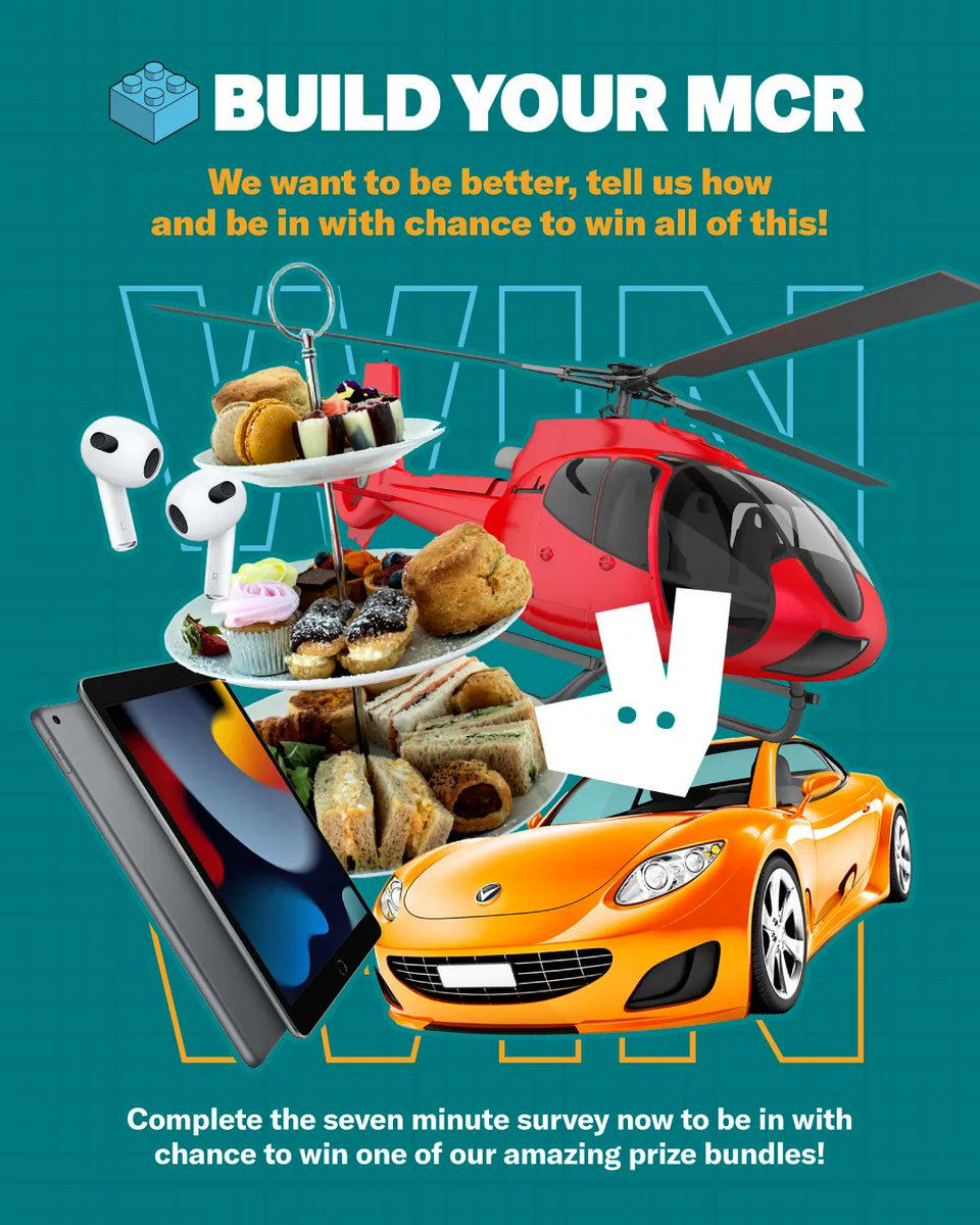 ⚡️Build Your MCR⚡️

There is still time to fill out our student experience survey and tell us how we could do better! 
 
Complete the 7 min survey and be in with chance to win all of this 🤩 
Survey: bit.ly/42tadZ3 

Survey closes 16th June 2023.