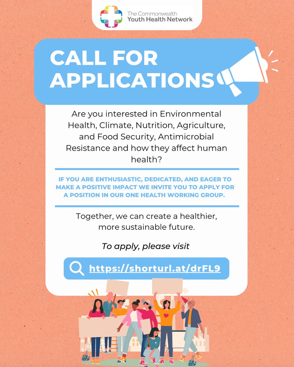 CWYouthHealth's tweet photo. 🌍 Join our One Health Working Group! 🌱

🔎 Interested in Environmental Health, Climate, Nutrition, Agriculture, Food Security, and Antimicrobial Resistance's impact on human health? 

💪 If you're enthusiastic, dedicated, and eager to make a positive impact, we want YOU! 🌟 https://t.co/4qQCfYBfEn