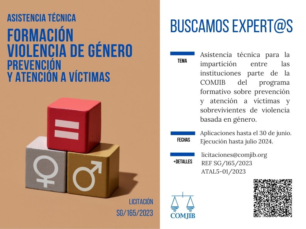 ComjibOficial's tweet photo. ‼️Buscamos expert@s‼️
👉Programa formativo sobre prevención y atención a víctimas y sobrevivientes de violencia basada en #género.
‼️Procuramos especialistas‼️
👉 Programa de formação sobre prevenção e atendimento a vítimas de violência de #gênero.
https://t.co/uoVc7Slm8u https://t.co/BvuIDwdU7y