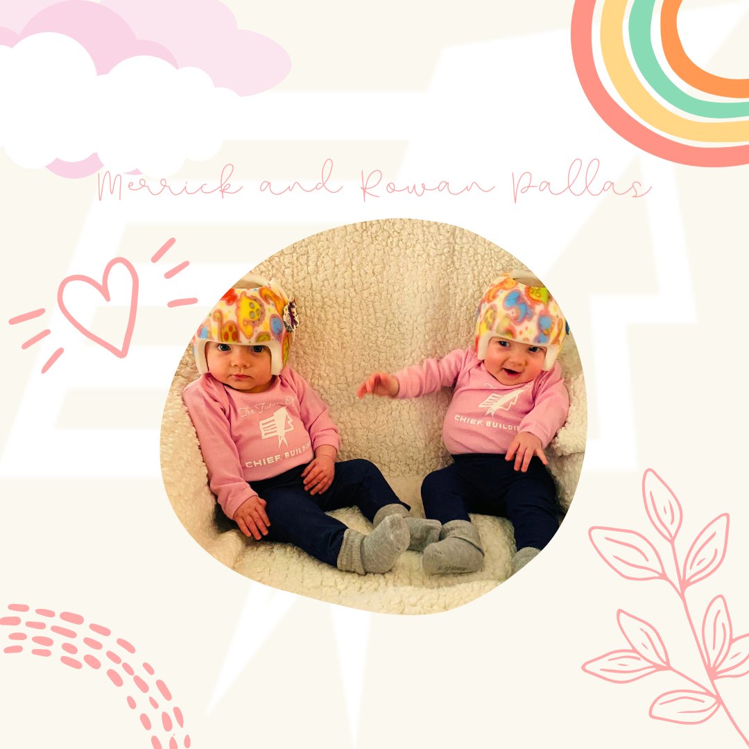 #chiefbuildings is growing in every way! These cuties are 6 months old next week and are filling out their Chief Buildings onesies quite nicely! Merrick and Rowan are the twin daughters of Jessica Pallas, Estimator. #LeadLikeChief #family #ChiefFamily #growth #twins #baby
