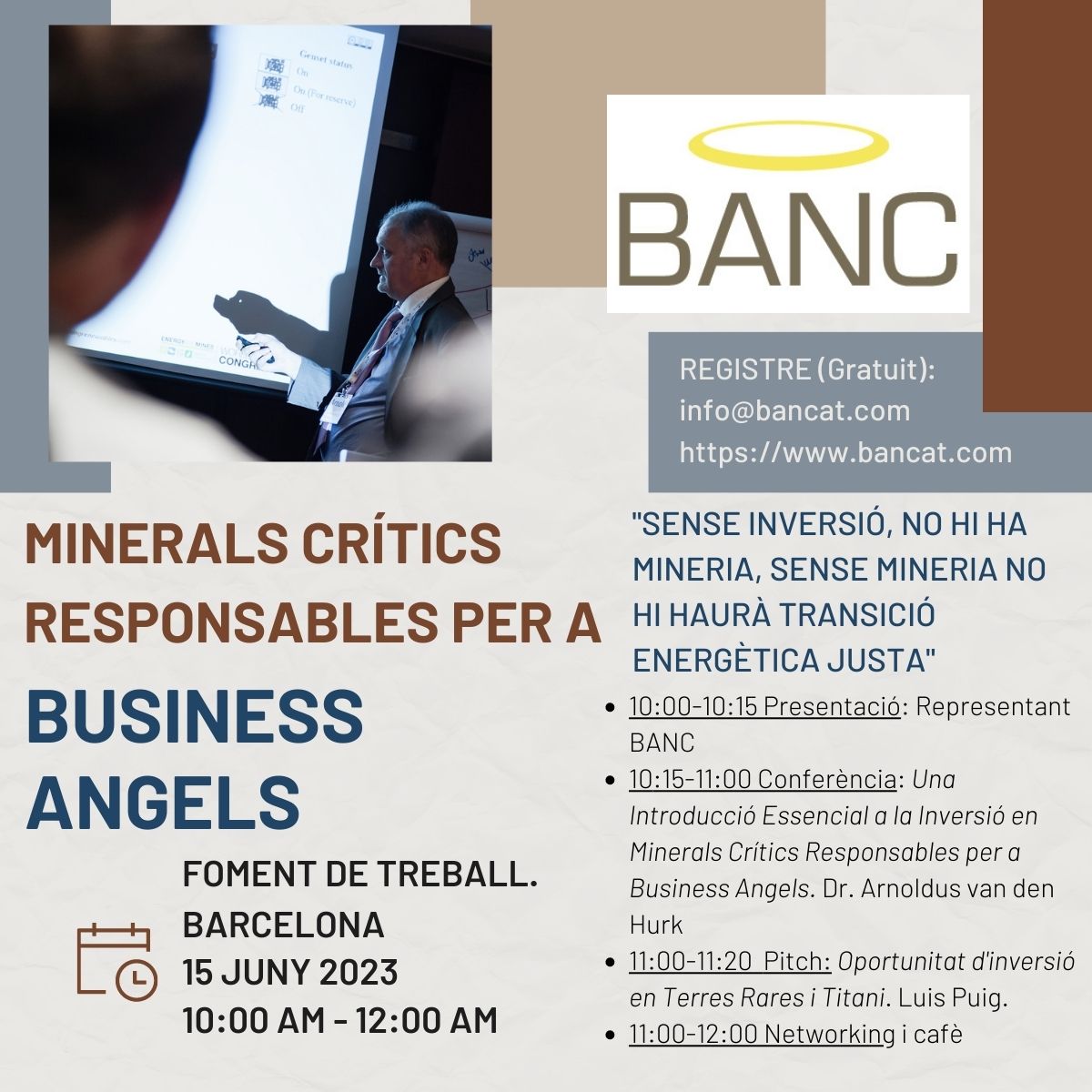 Estàs buscant noves formes d'inversió amb un impacte positiu? No busquis més! Et convidem a la sessió informativa: "Nova Oportunitat d'Inversió: Els Minerals Crítics Responsables"
<a href="/emprencat/">Emprenedoria</a>  #mineralscrítics #futursostenible #BusinessAngels #startups