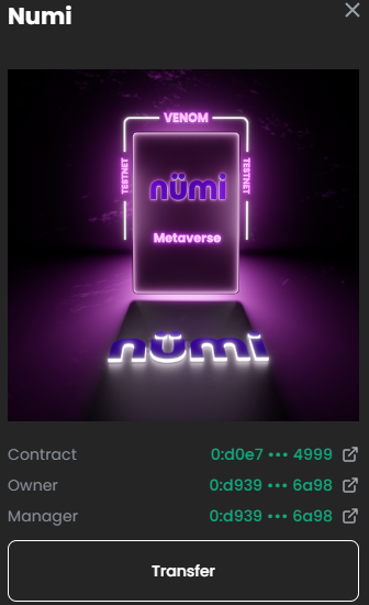 Venom Bears will always support this ecosystem 🐻

Today we minted <a href="/numi_verse/">Nümi Official</a> testnet NFT, a great project and metaverse 🚀

Can't wait to work together 🐻💟

#VenomTestnet #Venom #NFT #NFTs #VenomsUpdates #NFTCommunity #Numi #Venom