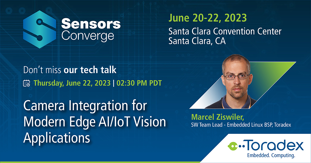 Toradex's tweet image. Our subject-matter expert #MarcelZiswiler will be at @SensorsConverge in California this month! Join us for his talk on #CameraIntegration for Modern Edge #AI/#IoTVision Applications on June 22! bit.ly/43Junip

#SensorsConverge #Torizon #EdgeAI #AIVision #IoT