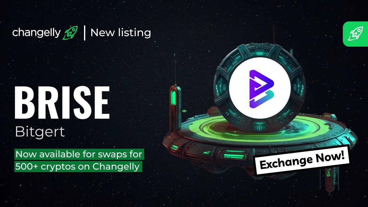 $BRISE by @bitgertbrise is now listed on Changelly! 🚀

$BRISE is a native token of the Bitgert blockchain ecosystem that includes smart contracts, staking, #NFTs, #DeFi solutions, and more.

Exchange $BRISE ➡️ changelly.page.link/exchange-brise