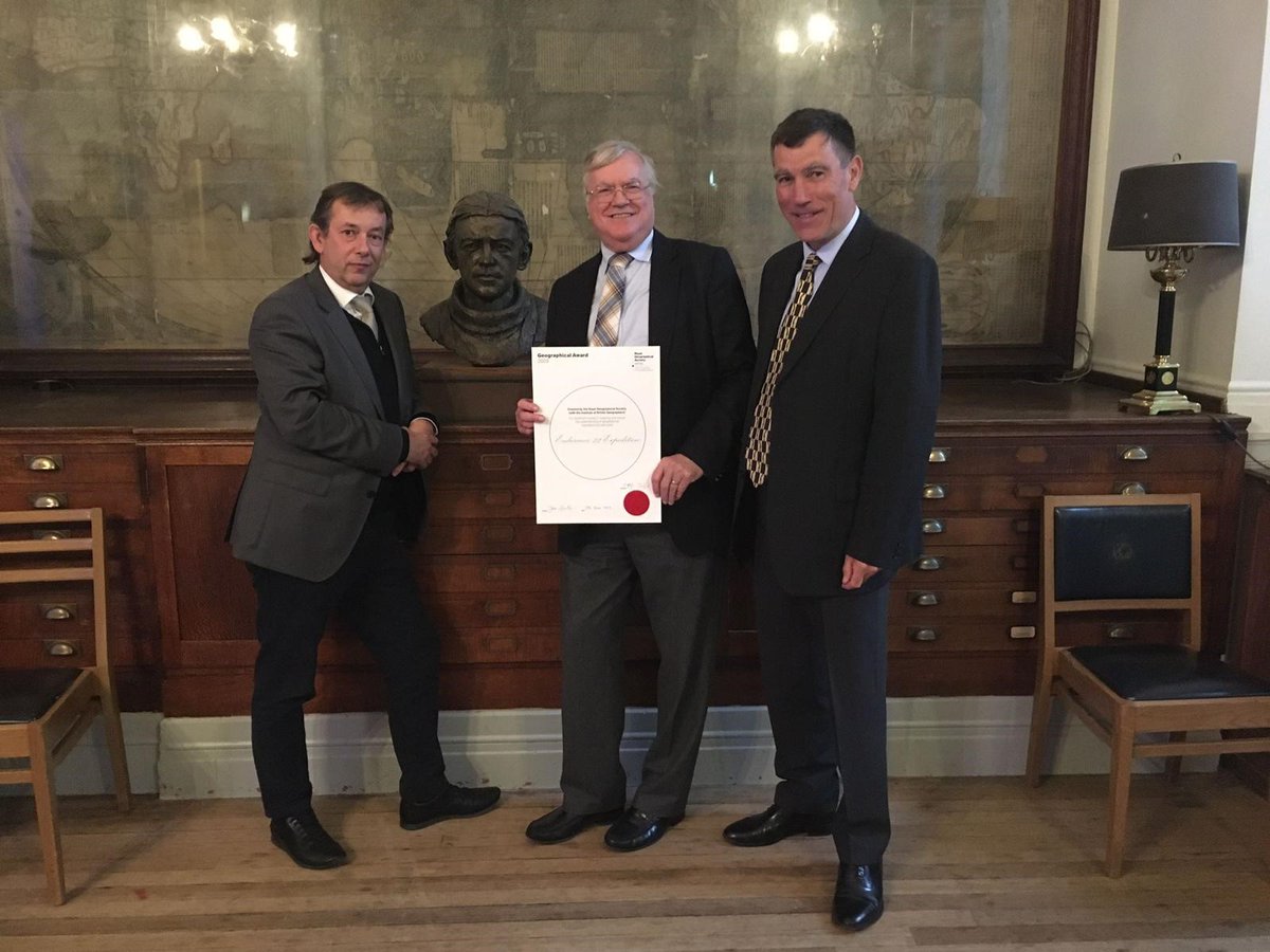 🏅We are pleased to have been awarded the Geographical Award by the @RGS_IBG for significant impact in inspiring and raising the understanding of geographical expedition and discovery, following the discovery of Sir Ernest #Shackleton's Endurance last year. #Endurance22