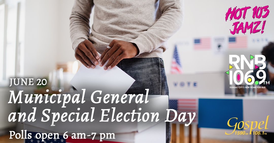 Hot103Jamz's tweet photo. Early voting for the June 20th Municipal General &amp; Special Election has started at United Believers Community Church. Vote thru June 16th from 10 am – 6 pm and Saturday, June 17 from 8 am -12 noon. Local elections matter! https://t.co/Qhh6BJR5tR