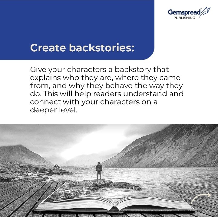 gemspread_pub's tweet image. Writing a story is one thing. Creating memorable characters who make the story great is another. Here are few tips to keep in mind when next you put pen to paper…or fingertips to keyboard😃
.
.
.
.
.
.
.
.
.
.
.
#gemspreadpublishing #writingtips #writingtipsandtricks