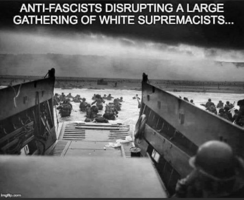 Gray_is_good's tweet photo. #OGAntifa There was a time when the USA fought worldwide fascism. https://t.co/PMZfbppzQg