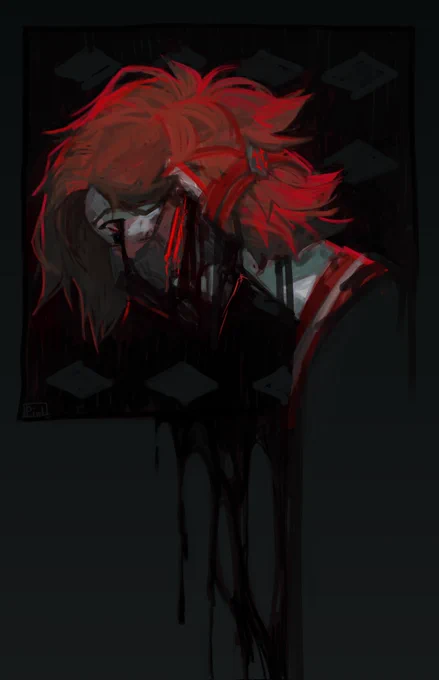 Tw // blood  When reality falls apart  #ranboofanart #generationlossfanart