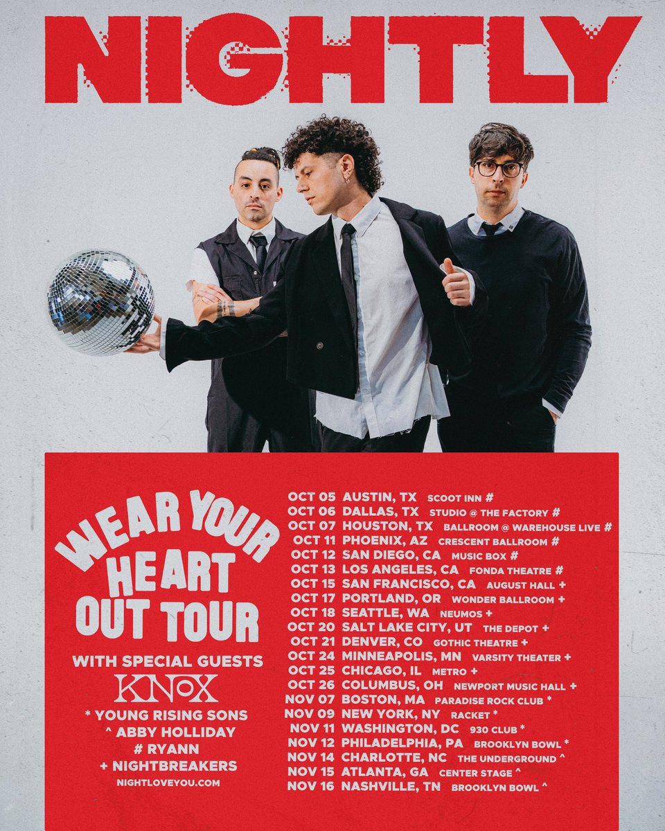 this album was made to be played live so we’re doing just that. announcing the ‘wear your heart out’ tour with some of our favs. presale starts today at 10am local and general onsale friday 🪩 link in bio 🪩