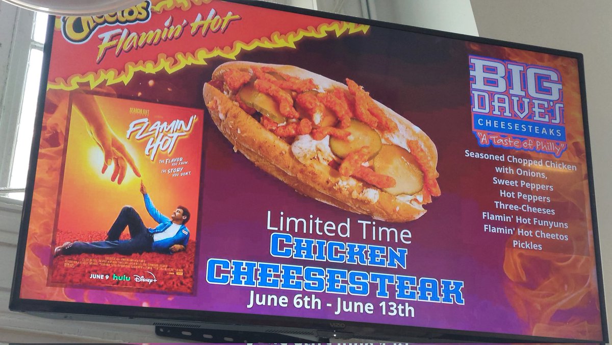 First 20 Flamin' Hot Cheesesteaks handed out FREE today at <a href="/BD_Cheesesteaks/">BigDavesCheesesteaks</a> downtown Atlanta. Restaurant opens at 11am!  <a href="/FlaminHotMovie/">Flamin' Hot</a> <a href="/GoodDayAtlanta/">Good Day Atlanta</a>