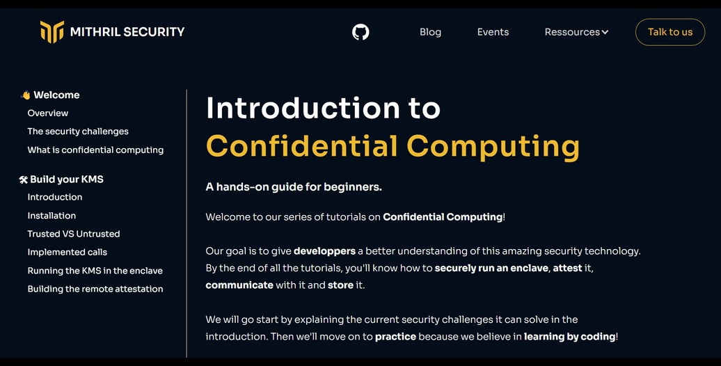 Mithril Security tweet media
