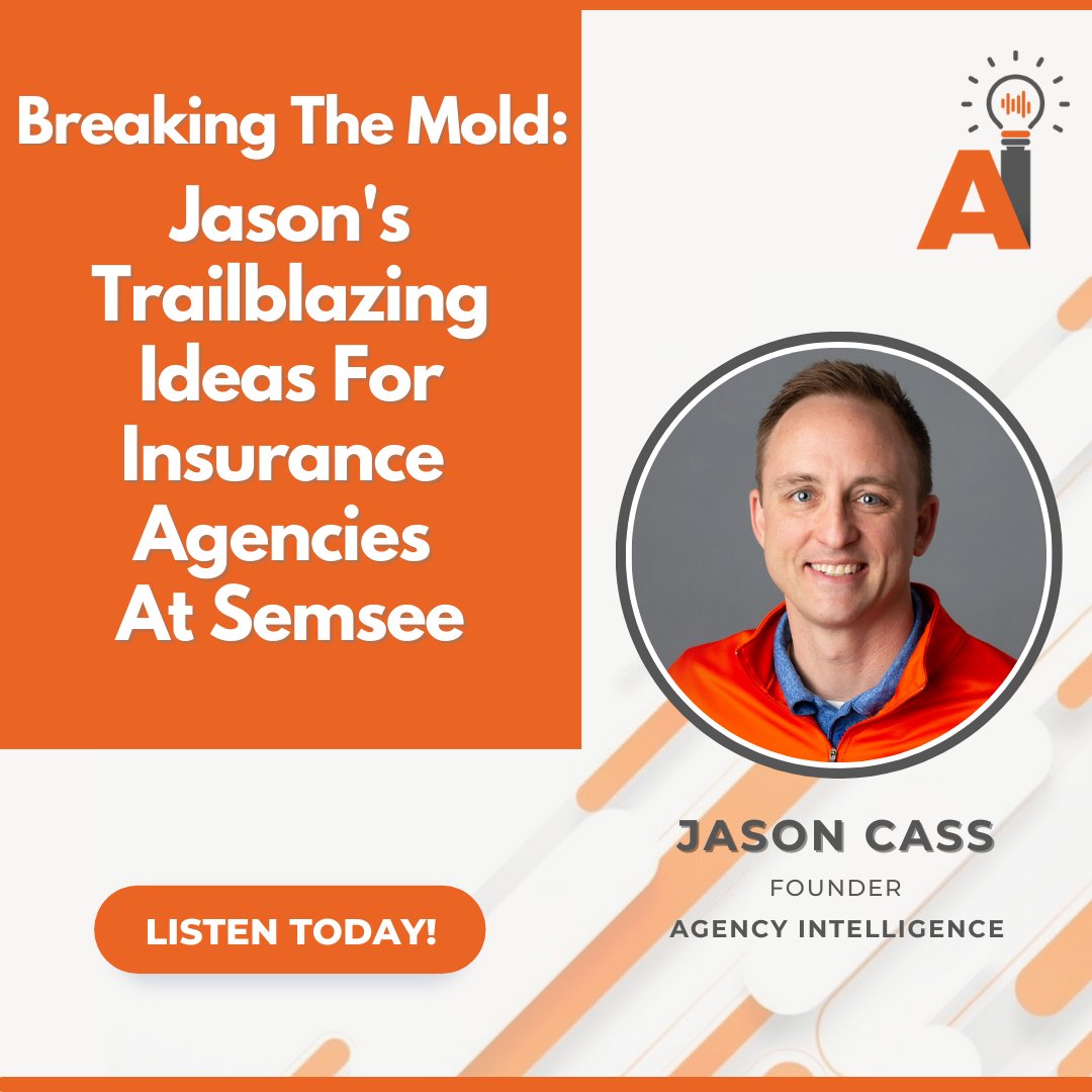 Jason was recently on a webinar for Semsee, discussing the four models of insurance and the future of an agency. He gets a little out there in some of his thoughts. 

Be sure to check this one out: bit.ly/33mg32s