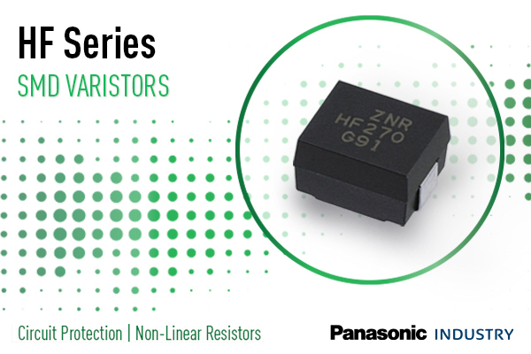 PanasonicElec's tweet photo. Panasonic’s HF Series SMD Type Varistors offer protection of electronic equipment against voltage surges and transients while also saving board space and reducing cost.

Learn more: https://t.co/gDFWOonsY3

#Panasonic #Varistors #Technology https://t.co/etFqNwKsgs
