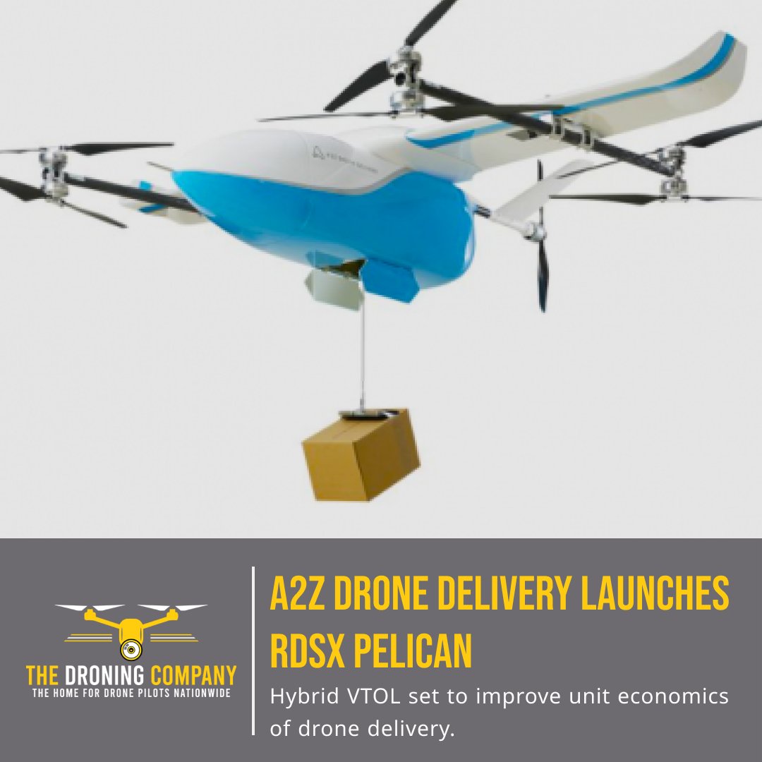 DroningCompany's tweet photo. At the recent AUVSI XPONENTIAL, A2Z Drone Delivery, Inc, developer of commercial drone delivery solutions, released its latest flagship commercial delivery drone, the A2Z Drone Delivery RDSX Pelican. #dronedeliveryservice #dronedelivery
Read More: https://t.co/bpLzqotdk4 https://t.co/6vvZfHhsEo