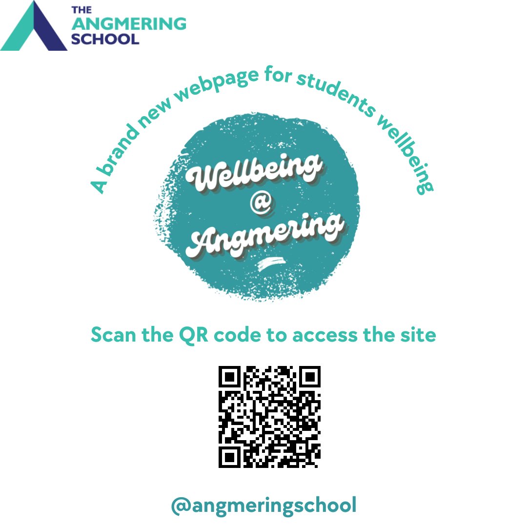 A brand new webpage for students wellbeing on The Angmering School Website! 
This webpage aims to give links and advice to help students at home and in school. 

angmeringschool.co.uk/home/wellbeing/