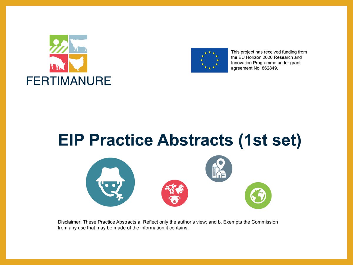 fertimanure's tweet image. ℹ The 1st set of #PracticeAbstracts is already available in all of the consortium #languages 🇫🇷🇮🇹🇳🇱🇭🇷🇪🇸🇩🇪🇮🇪#Catalan

👩‍🌾🐷🐥🐮👩‍🌾

➡ Click on the following link to read the Practice Abstracts in the language of your preference:
fertimanure.eu/en/news/consul…
@EIPAGRI_SP @eucapnetwork