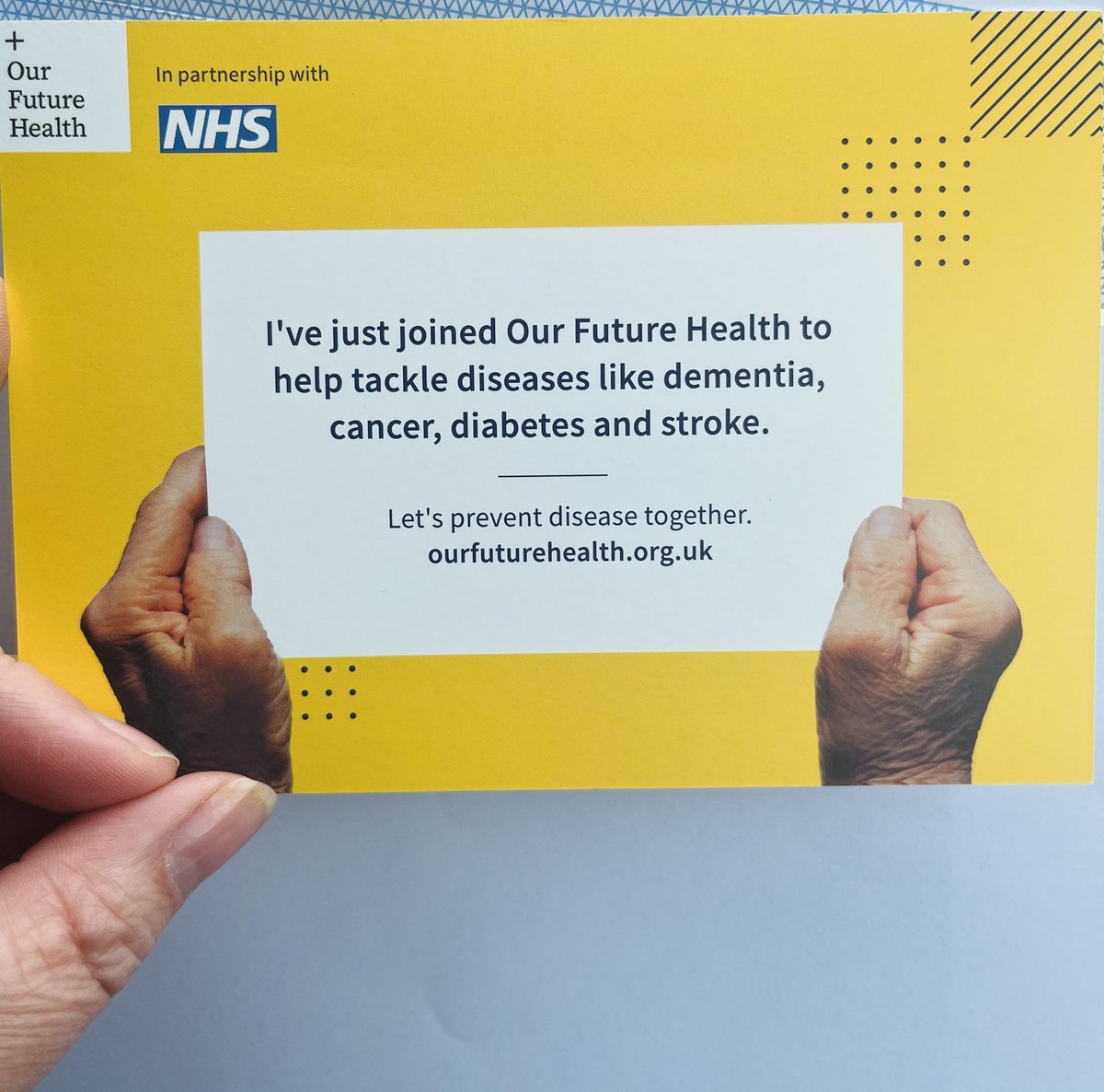 Just attended my appointment in Doncaster, what a great set up, quick and easy! Always feel like I’ve aced a test that I’ve not revised for when my blood pressure and cholesterol comes back healthy!
#ourfuturehealth #nhsDoncaster #Doncasterisgreat 
Had an invite? sign up