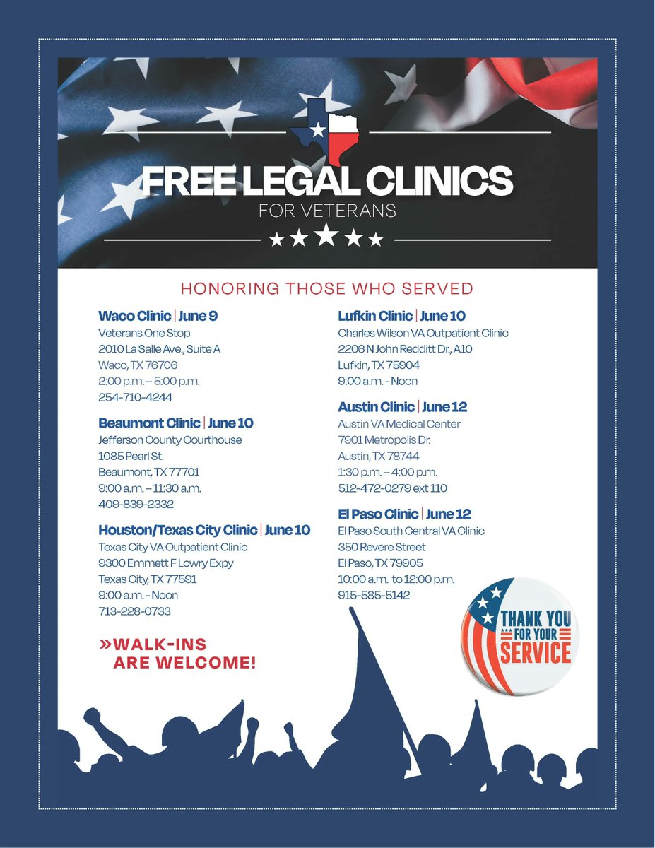 Disability Rights Texas on Twitter "This month, Texas vets can visit free, inperson legal