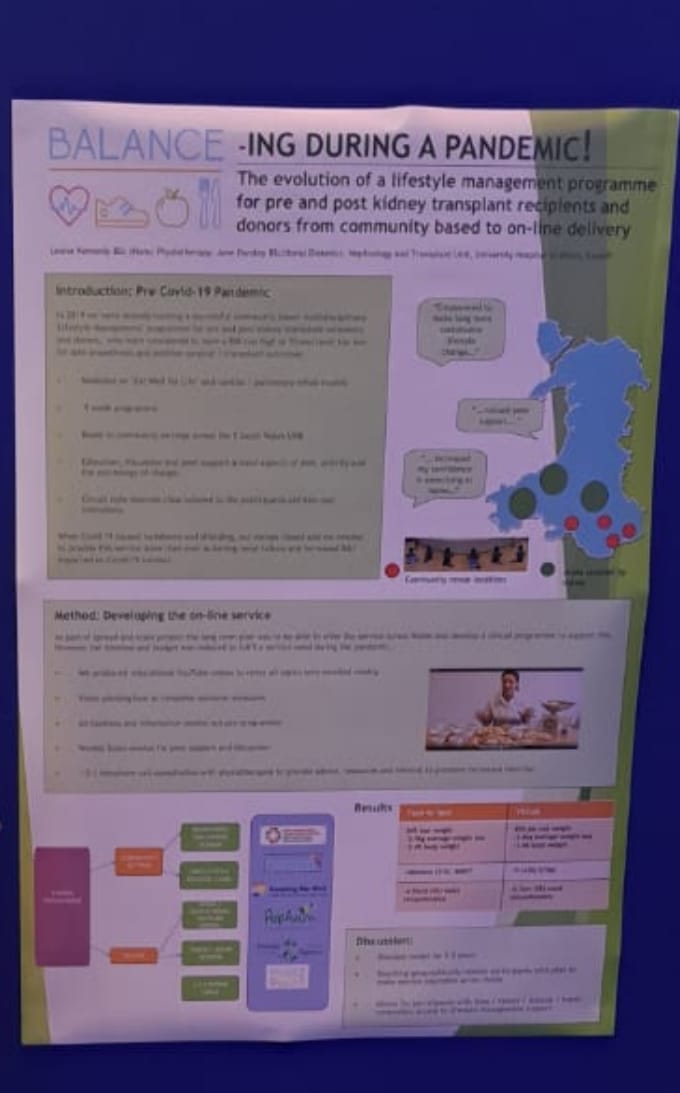physiolou79's tweet photo. BALANCING-ing during a pandemic! Our poster showcasing the transfer of our face to face lifestyle management programme to online during the Covid-19 pandemic #UKKW2023 https://t.co/qNiqWqQDGq