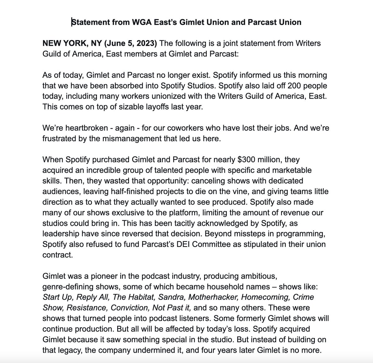 Gimlet Union tweet media