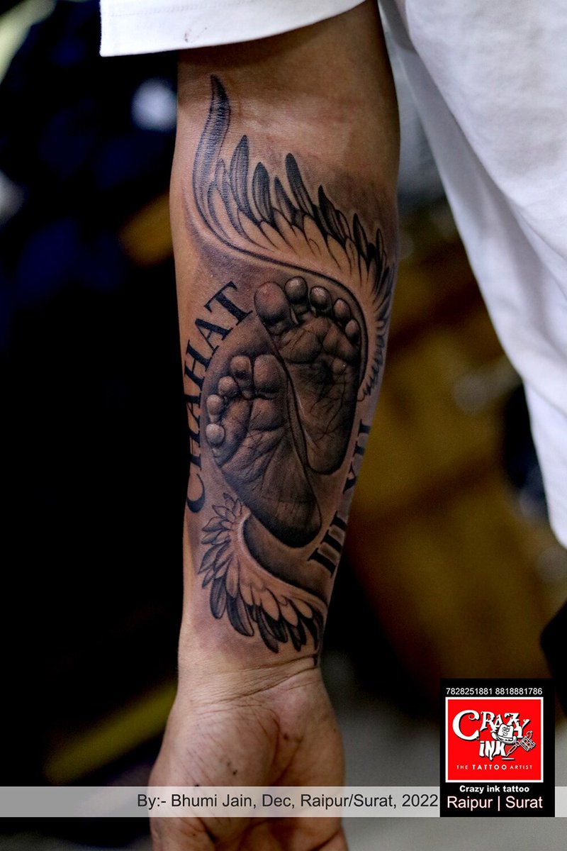 BABY FOOTPRINT TATTOO DESIGN baby or child footprint are ..For more info  visit...https://t.co/2hDdMRi72q, image size:800x1200