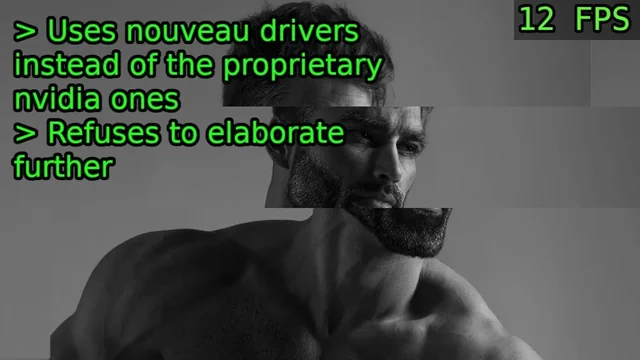 nixcraft's tweet photo. LOL. Linux user uses nouveau drivers instead of the binary Nvidia https://t.co/ejtf7kzPdb drivers. 🤣 You need the official driver for gaming, ML, CUDA etc. There is no alterntive. https://t.co/ErcbRKsRec