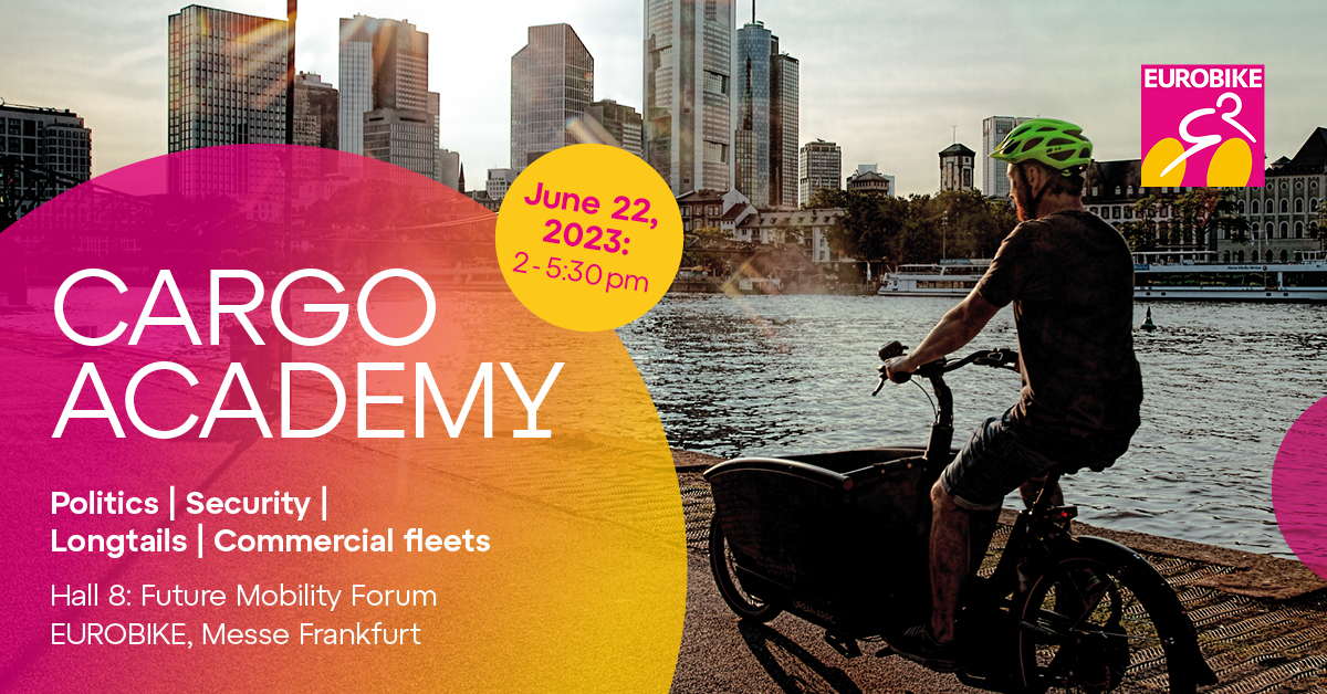 ECF's Policy and Communications Officer Anna-Karina Reibold will be a panelist at @EUROBIKE_SHOW's Cargo Academy, along with @ZukunftFahrrad and @CargoBikeJetzt! 🚲  
 
🗓️ 22 June 
📍   @messefrankfurt 

Details👉eurobike.com/en/themes-prog…