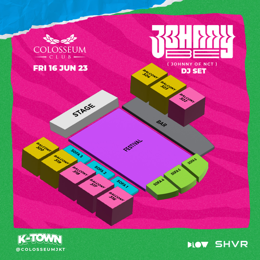 ColosseumJKT's tweet photo. Join us for DJ JOHNNY be's INTERNATIONAL DEBUT as he takes the stage at @ColosseumJKT with his new persona.

Be the first to experience his sensational beats and get ready to dance!

Ticket sales start WED 7 JUN at 7PM.
Sofa &amp; Balcony sales start THU 8 JUN at 7PM. https://t.co/Y2uz3vXpaT