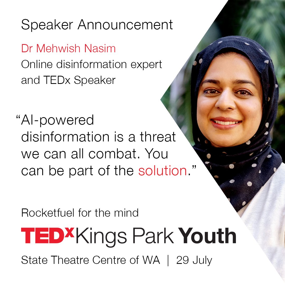 So excited to be a TEDx speaker at TEDxKings Park Youth event on 29th July. There will be 9 amazing talks, 2 short films and 2 thrilling performances.
Access a hidden discounted ticket using the code: 776MEHWISH
tedxkingspark.org/event/youth23/