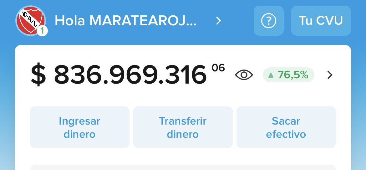 JuanchiEgido's tweet photo. 🔴 AHORA | Desde las 6 de la mañana a esta hora, se consiguieron ocho millones de pesos más.

▶️ Hoy es 6/6 y está la movida para que el hincha de #Independiente aporte $6.666 o $666. ¿Te sumás? https://t.co/0cmvMi25cT