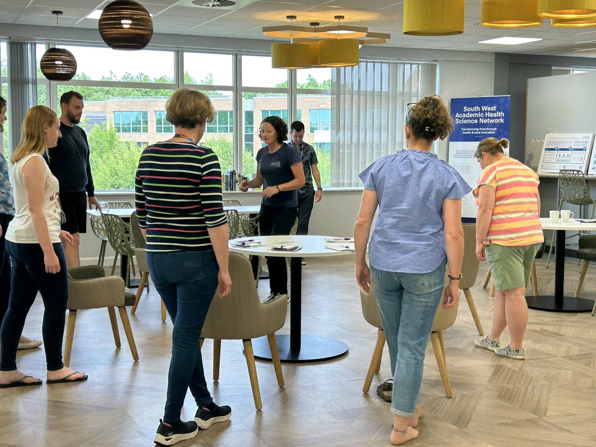 LaterLifeTrain's tweet photo. Energising day of possibilities of FaME in Devon… how we can improve the exercise pathway for those at risk of falls @FLEXI_Study @sw_ahsn @ICSOneDevon @Peninsula_ARC @ARC_EM #NFIT #fallsprevention https://t.co/c7dqWO896R