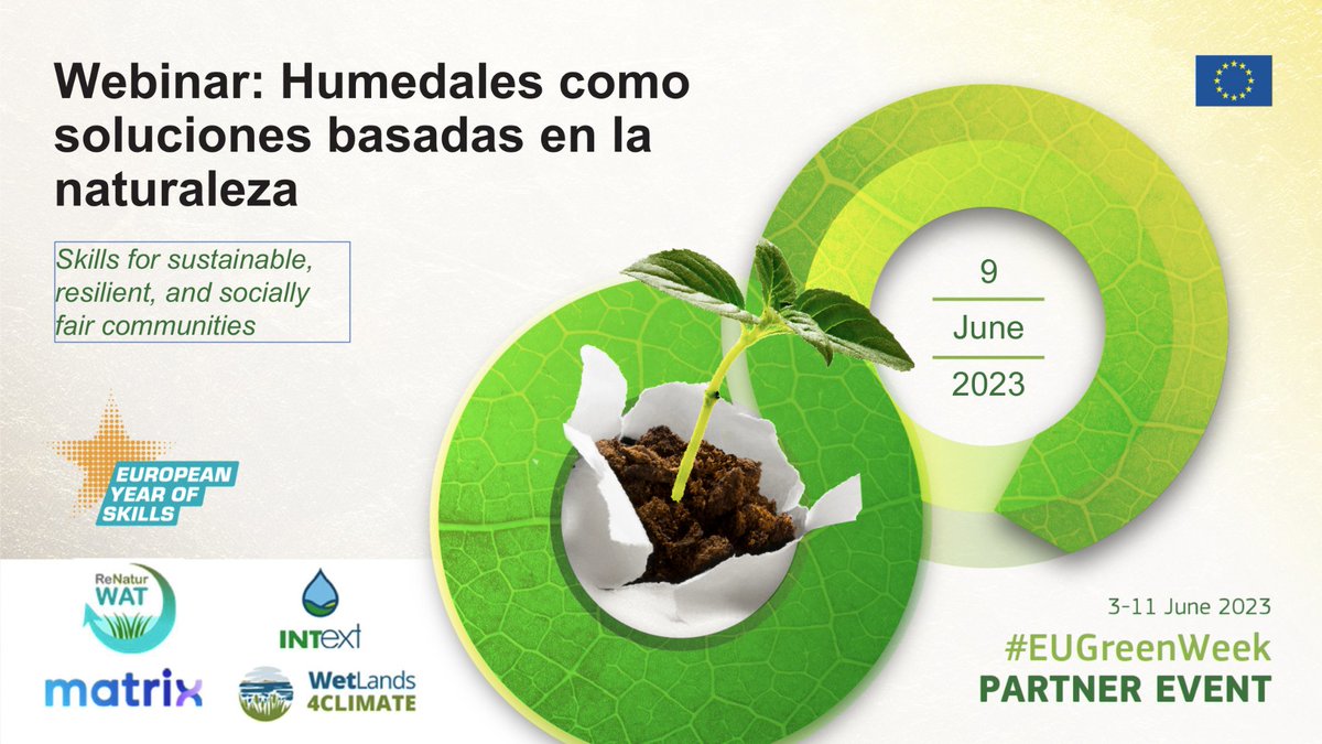 CETAQUA's tweet image. Este viernes, @SaraEspMar participa en la #EUGreenWeek ♻️ para hablar sobre “Humedales como soluciones basadas en la naturaleza (#NBS)”.
A las 15.50h tratará sobre la recarga gestionada de acuíferos, presentando los avances #LIFEMatrix.
No te lo pierdas👉 bit.ly/3IYb652