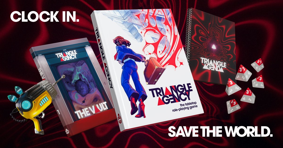 We're live on Kickstarter.

Welcome to the Triangle Agency, everyone.